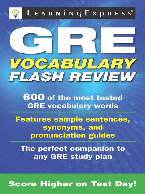 Title details for GRE Vocabulary Flash Review by Learning Express Editors - Available